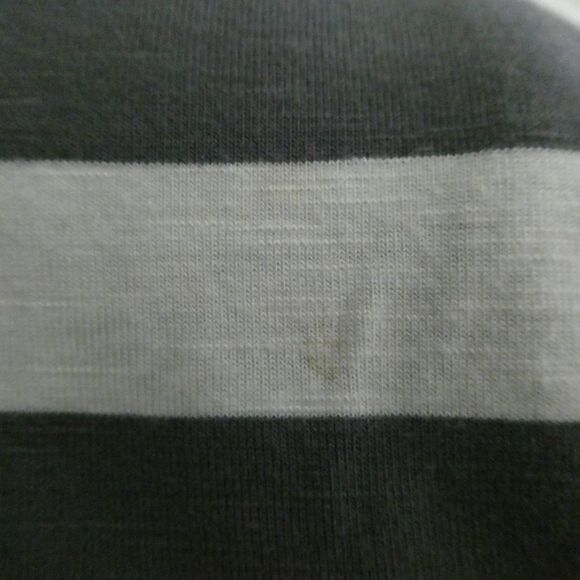 Soft Surroundings Striped Tie Sleeve Tunic Blouse Grey White Gray Medium - Picture 12 of 12